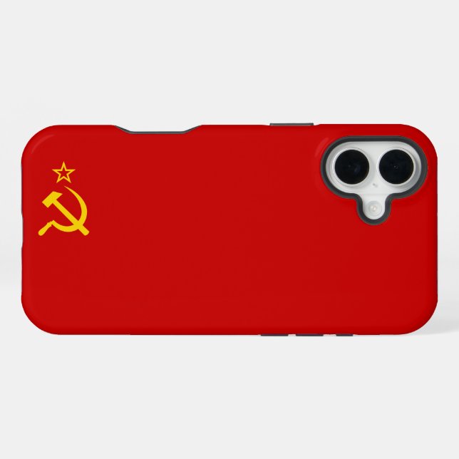 Coque iPhone Drapeau de l'URSS (Verso Horizontal)