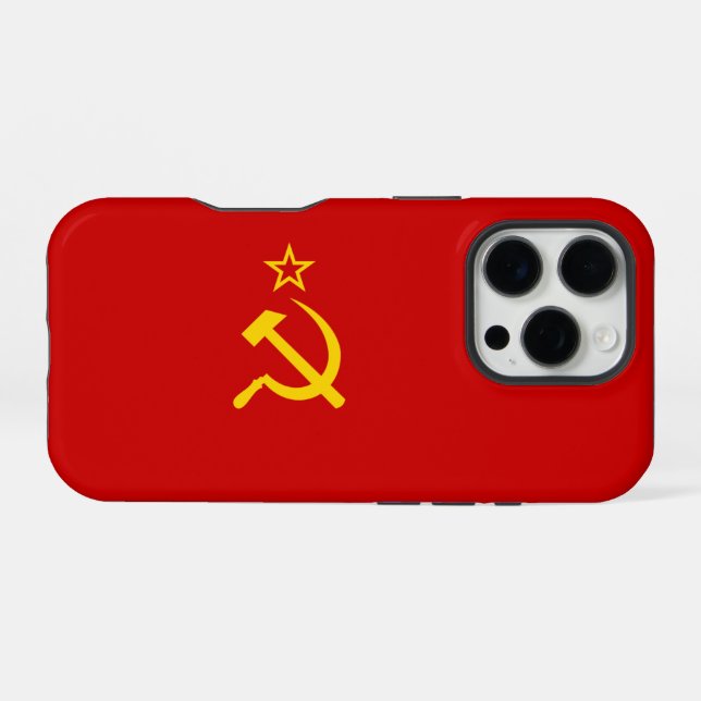 Coque iPhone Drapeau de l'URSS (Verso Horizontal)