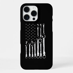 Coque iPhone 16 Pro Max Drapeau de mécanicien Drapeau patriotique américai