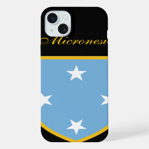 Coque iPhone 15 Plus Drapeau de Micronésie magnifique