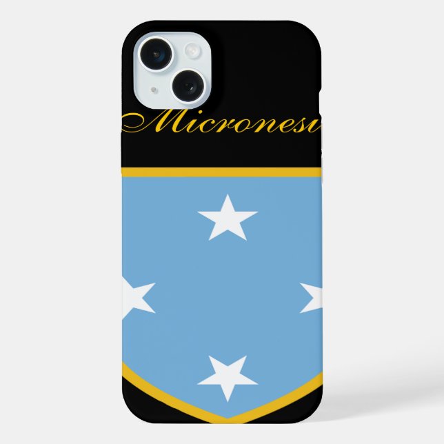 Coque iPhone Drapeau de Micronésie magnifique (Verso)