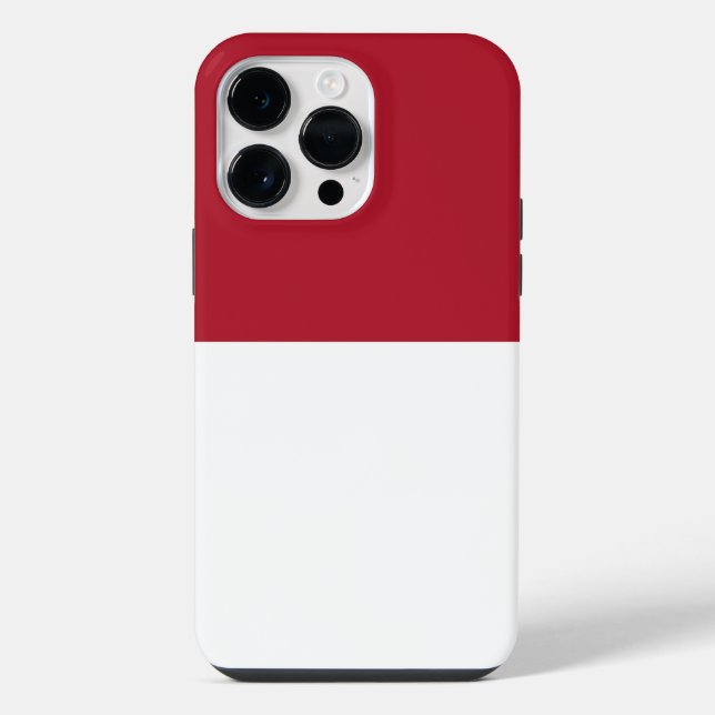 Coque iPhone Drapeau de Monaco (Verso)