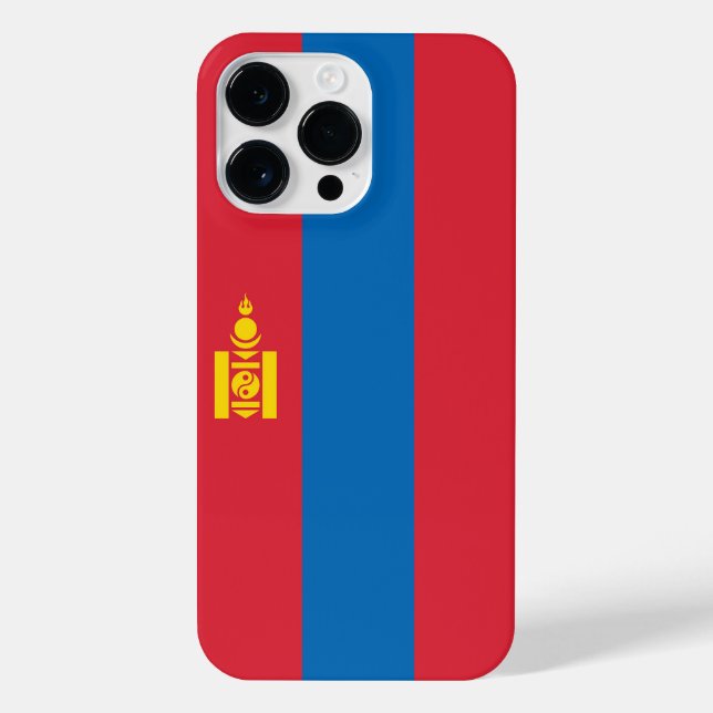 Coque iPhone Drapeau de Mongolie (Verso)