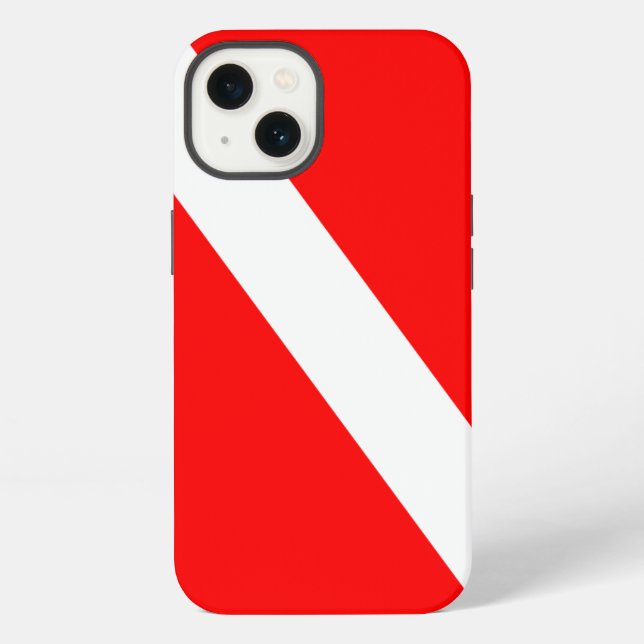 Coque iPhone Drapeau de plongée en scaphandre (Verso)