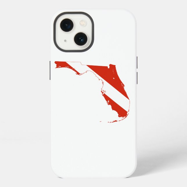 Coque iPhone Drapeau de plongée Silhouette State de Floride (Verso)