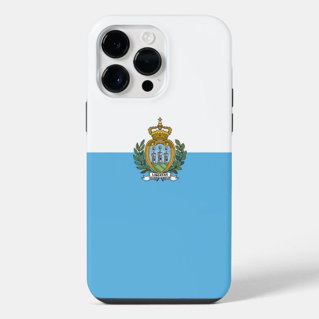 Coque iPhone Drapeau de Saint-Marin (Verso)