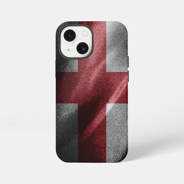 Coque iPhone Drapeau de soie d'Angleterre (Verso)