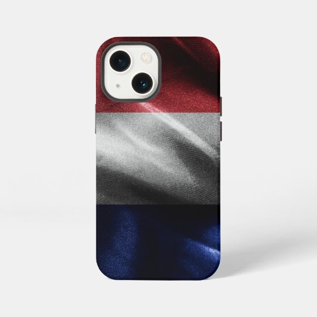 Coque iPhone Drapeau de soie de France (Verso)