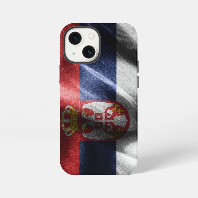 Coque iPhone drapeau de soie de Serbie (Verso)