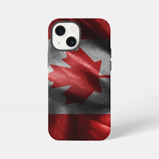 Coque iPhone Drapeau de soie du Canada (Verso)