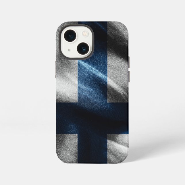 Coque iPhone Drapeau de soie finlandaise (Verso)