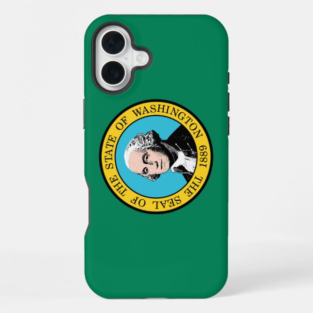 Coque iPhone Drapeau de Washington (Verso)