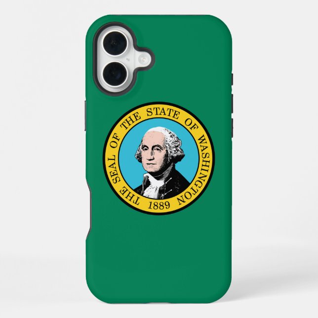 Coque iPhone Drapeau de Washington (Verso)