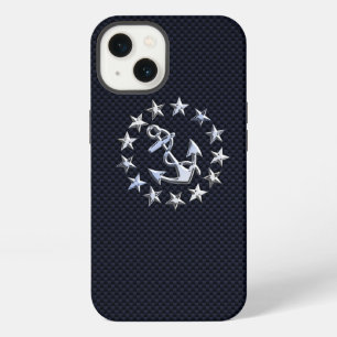 Etui iPhone 13 Drapeau de yacht chromé sur impression en fibre de