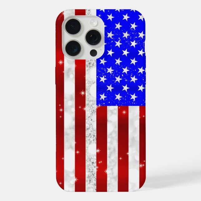 Coque iPhone Drapeau des États-Unis (Verso)