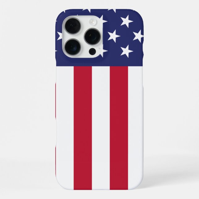 Coque iPhone Drapeau des États-Unis d'Amérique (Verso)