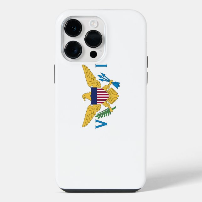 Coque iPhone Drapeau des Îles Vierges américaines (Verso)