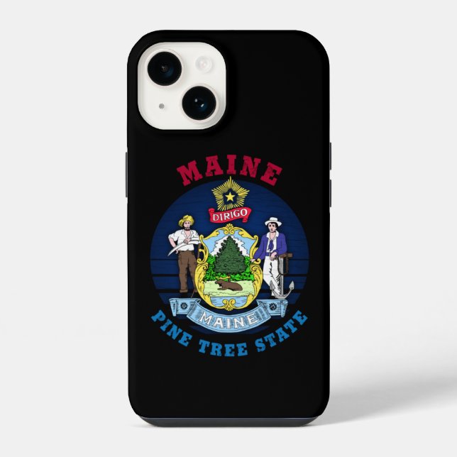 COQUE iPhone DRAPEAU D'ÉTAT DE PINE MAINE (Verso)