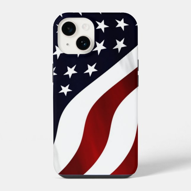COQUE iPhone DRAPEAU D'ÉTOILES ET STRIPES (Verso)