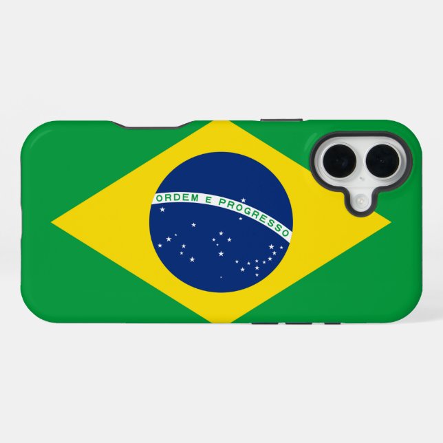 Coque iPhone Drapeau du Brésil (Verso Horizontal)