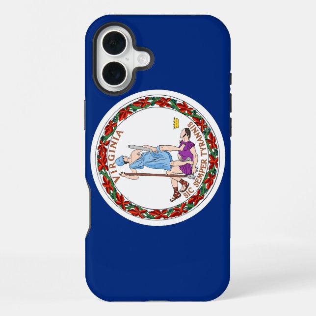 Coque iPhone Drapeau du Commonwealth / de l'État de Virginie (Verso)