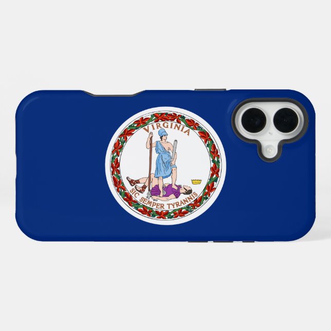 Coque iPhone Drapeau du Commonwealth de Virginie (Verso Horizontal)