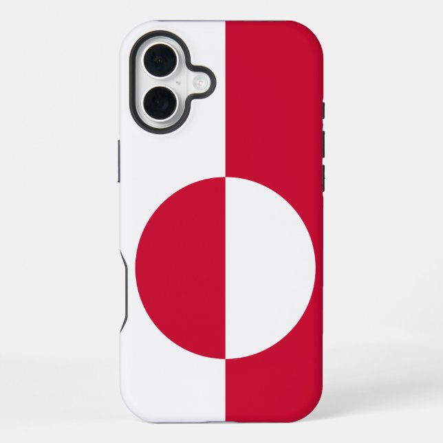 Coque iPhone Drapeau du Groenlandais (Verso)