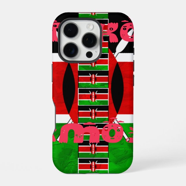 Coque iPhone Drapeau du Kenya : Tuko Pamoja - Conception d'art  (Verso)