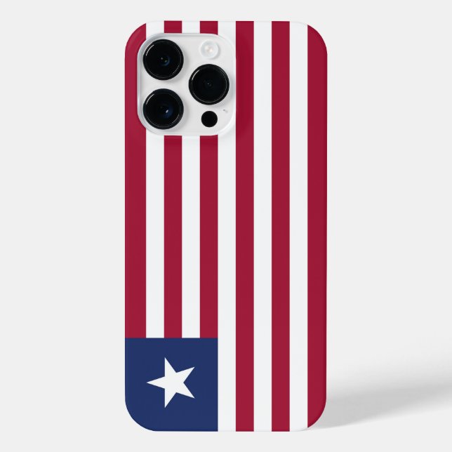 Coque iPhone Drapeau du Libéria (Verso)