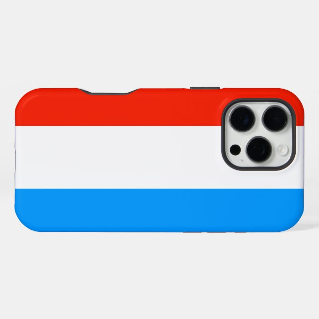 Coque iPhone Drapeau du Luxembourg (Verso Horizontal)