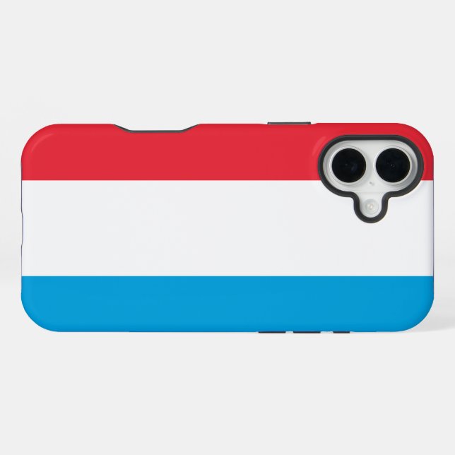 Coque iPhone Drapeau du Luxembourg (Verso Horizontal)