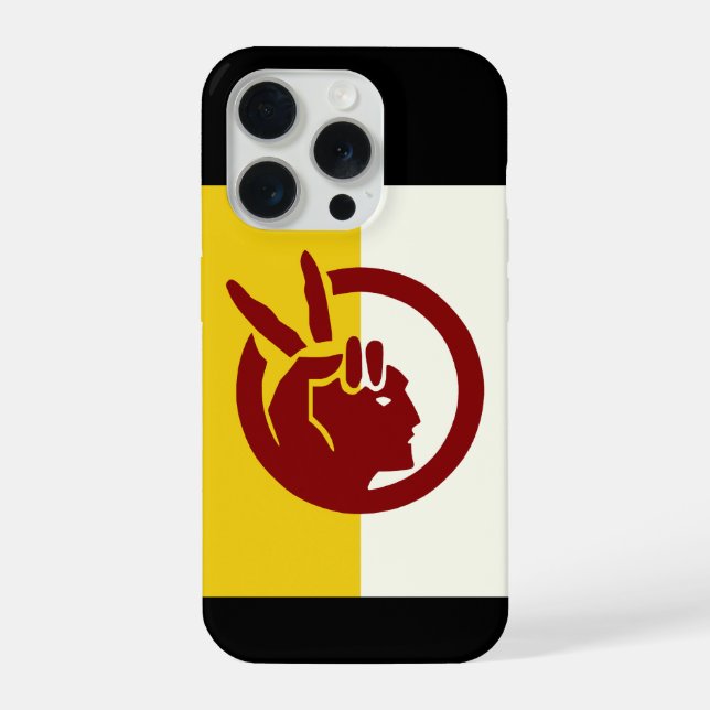 Coque iPhone drapeau du Mouvement indien américain (Verso)