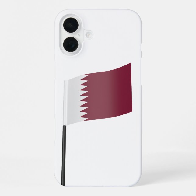 Coque iPhone Drapeau du Qatar (Verso)
