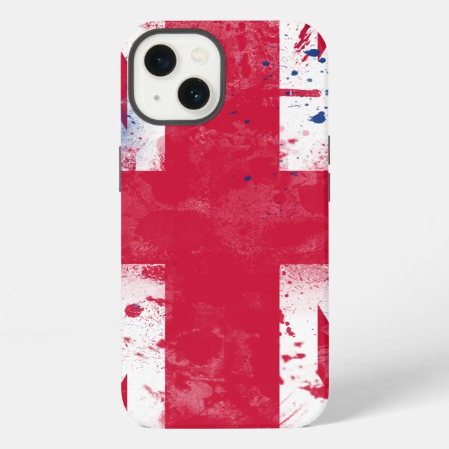 Coque iPhone Drapeau du Royaume-Uni ou de l'Union Jack (Verso)