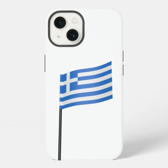 Coque iPhone Drapeau grec (Verso)