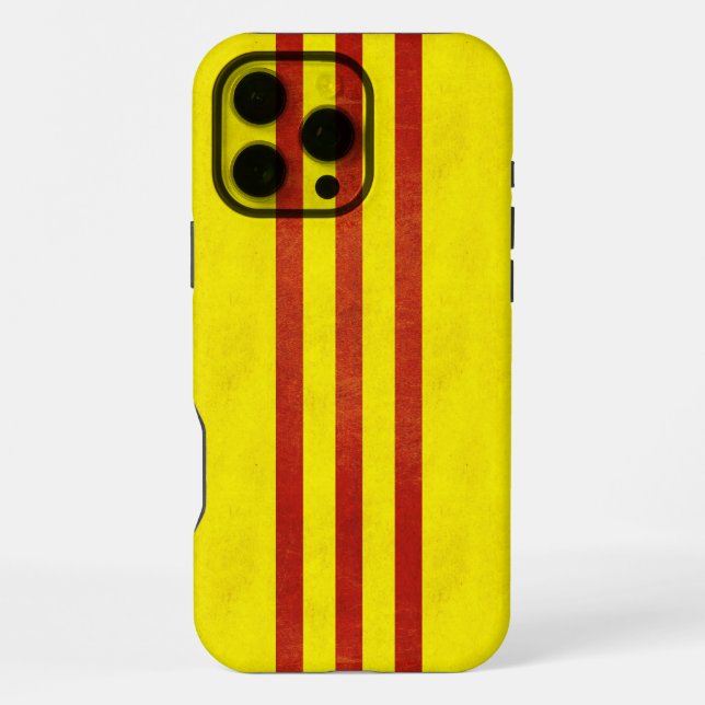 Coque iPhone Drapeau grunge clair du Sud-Vietnam (Verso)