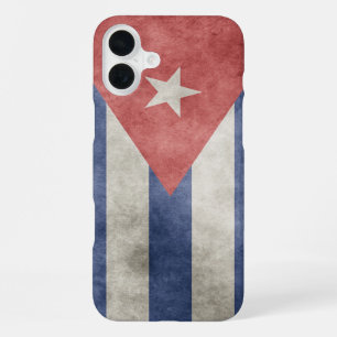 Coque iPhone 16 Plus Drapeau Grunge Cuba