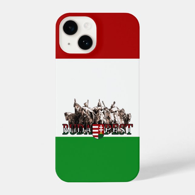 Coque iPhone Drapeau hongrois de Budapest Heroes (Verso)