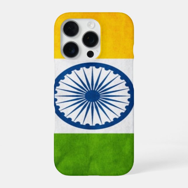 Coque iPhone Drapeau indien (Verso)