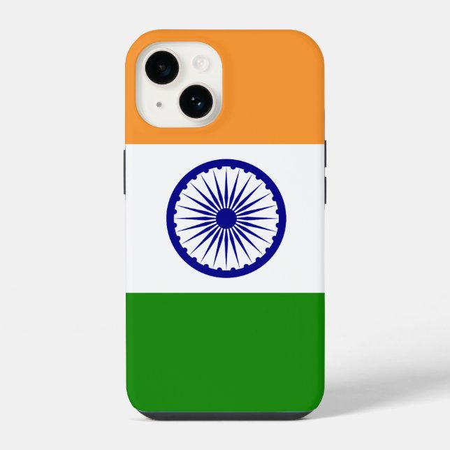 Coque iPhone Drapeau indien (Verso)