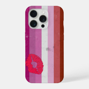 Coque iPhone 15 Pro Drapeau Lesbien (Lipstick)