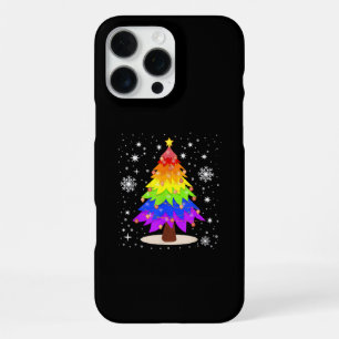 Coque iPhone 16 Pro Max Drapeau LGBT Sapin de Noël Joyeux Noël Gay LGBT