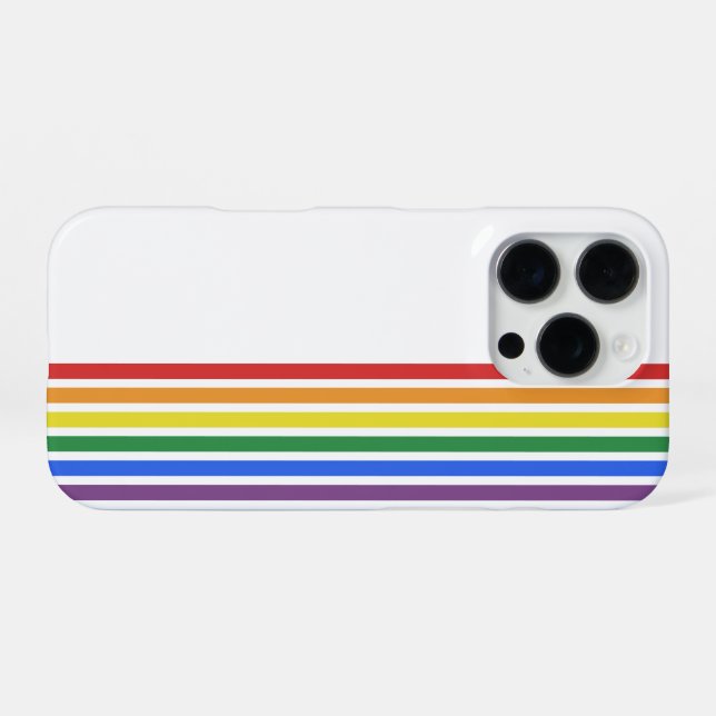 Coque iPhone Drapeau LGBTQ arc-en-ciel (Verso Horizontal)