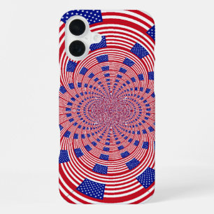 Coque iPhone 16 Plus Drapeau magnifique et incroyable des États-Unis
