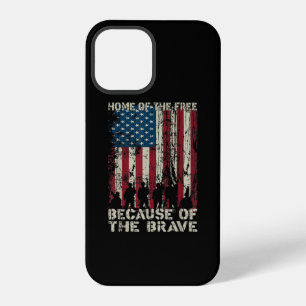 Coque iPhone 12 Pro Drapeau Maison de la liberté grâce au vétéran cour