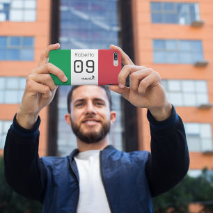 Coque iPhone 15 Pro Drapeau National de Football Italie Couleurs Athlè