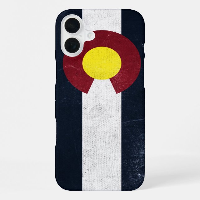 Coque iPhone Drapeau noir du Colorado (Verso)
