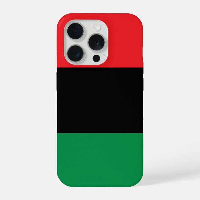 Coque iPhone Drapeau panafricain, histoire noire afro-américain (Verso)