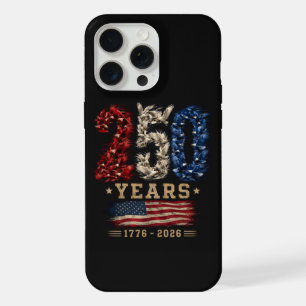 Coque iPhone 15 Pro Max Drapeau patriotique de l'aigle américain 250 ans