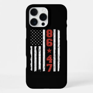 Coque iPhone 16 Pro Max Drapeau rétro Vintage USA 86 47 Anti Trump